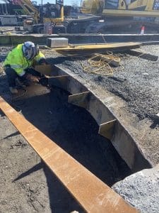 Fitzgerald Metal Works. Marine construction worker working on the