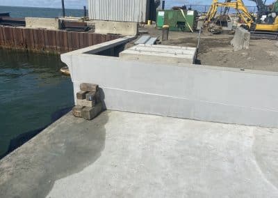 Fitzgerald Metalworks. Metal Sea Wall Installation construction site